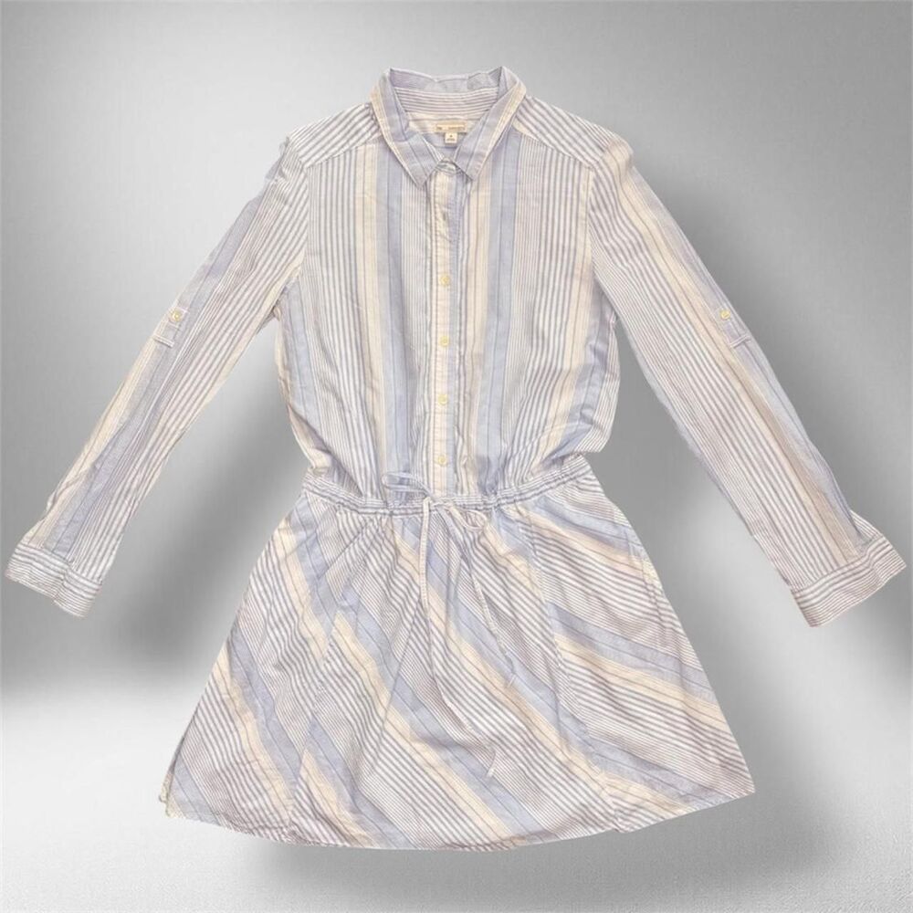 GAP Blue & White Striped Cotton Shirt Dress – Size M